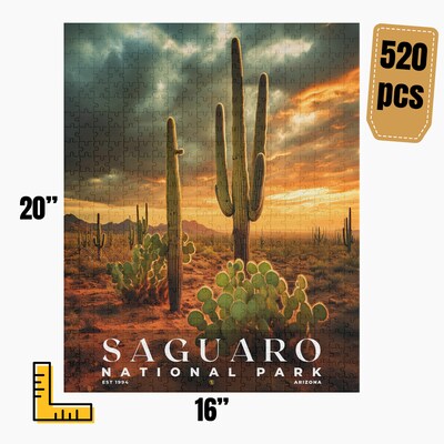 Saguaro National Park Jigsaw Puzzle, Family Game, Holiday Gift | S10 - image4
